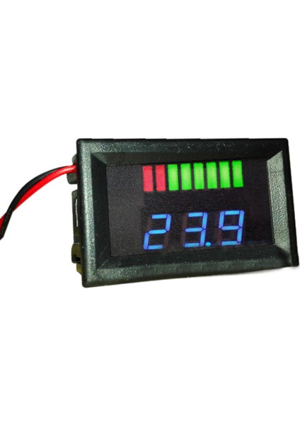 12V Asit Kurşun Akü Şarj Seviyesi LED Test Cihazı Mavi Voltmetre ve DC12V XH-W1219 Ntc Sensör Anahtarı Regülatörü Sensör Modülü (Yurt Dışından)