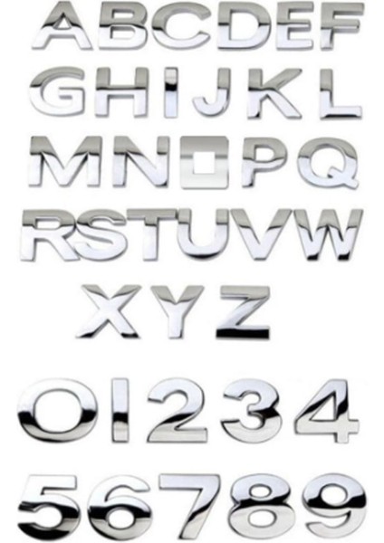 Bir Stil Siyah (A-Z, 25 mm Araba Çıkartmaları 3D Dıy Metalik Alfabe Etiket Amblem Mektup Gümüş Arabalar Için Rozet Dekorasyon Oto Logo Styling (Yurt Dışından)
