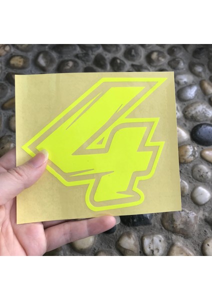 No.8 Stili Yükseklik 100MM Üç Ratels FD144 Yarış Plaka Çıkartmaları Sticker Özel Dilimlenmiş Yazı Tipi Stili ile Araba Motorlu Bisiklet Kamyon Laptop Kaskı (Yurt Dışından)
