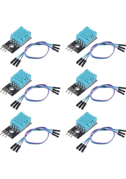 6 Adet DHT11 Sıcaklık Nem Sensörü Modülü 3.3V-5V (Yurt Dışından)