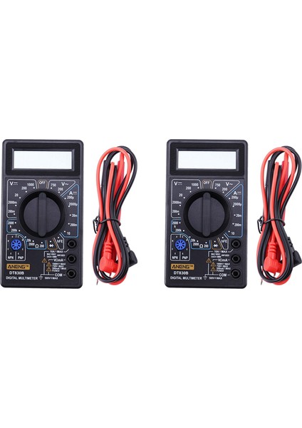 2x Aneng DT830B Mini LCD Dijital Multimetre Elektrik Voltmetre Ampermetre Ohm Test Cihazı Ac/dc 750/1000 V Amp Volt Ohm Test Cihazı (Yurt Dışından)