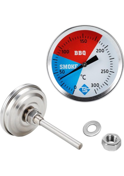 Ts 300 Santigrat 2 Inç Paslanmaz Çelik Barbekü Barbekü Sigara Içen Izgara Termometre Sıcaklık Ölçer (Yurt Dışından)