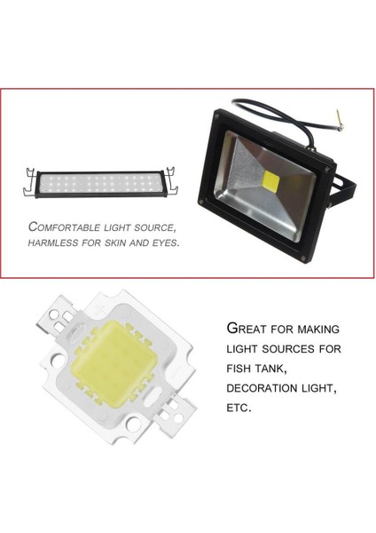 Yüksek Güçlü Saf Beyaz Cob Smd LED Boncuk Çip Taşkın Işık Lamba Boncuk 10W - Saf Beyaz (Yurt Dışından) indirimleri