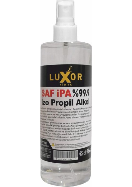 Kimya %99.9 Saf Ipa Izo Propil Temizleyici  195 ml