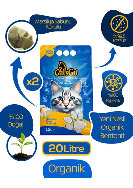 Marsilya Sabunlu Premium Kedi Kumu 20 LT