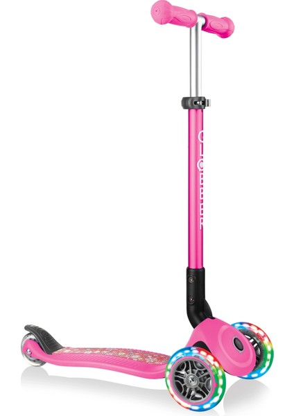 Prımo Katlanabilir Fantasy Lıghts - Çocuklar Için 3 Tekerlekli Scooter-Pembe