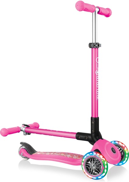 Prımo Katlanabilir Fantasy Lıghts - Çocuklar Için 3 Tekerlekli Scooter-Pembe indirimleri