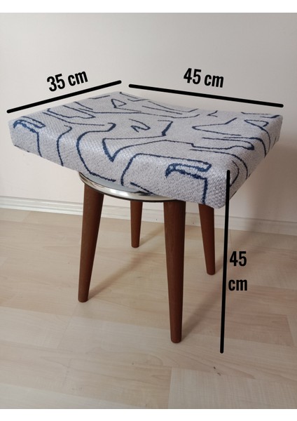 360 Derece Döner Puf / Döner Sandalye / Döner Bench / Makyaj Masası Sandalyesi / Dresuar Pufu