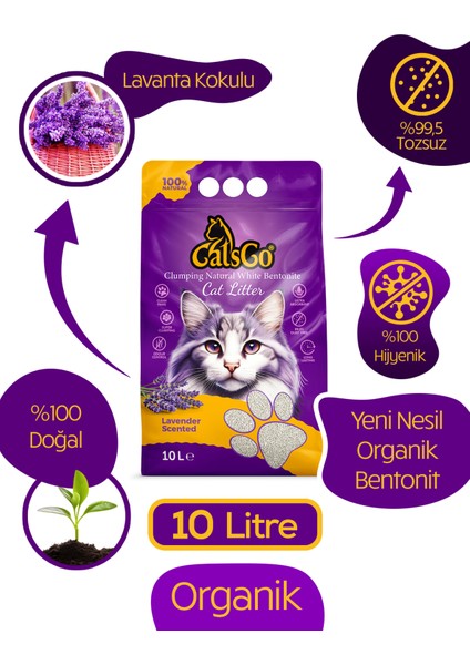 Lavantalı Premium Kedi Kumu 10 lt