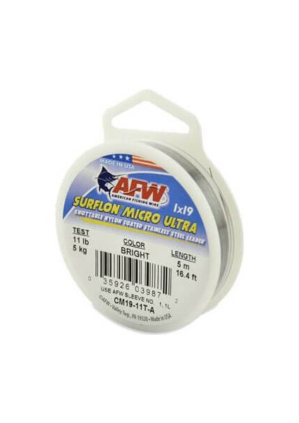 Afw Surflon Micro Ultra Çelik Tel 5m Brıght-6.6lbs