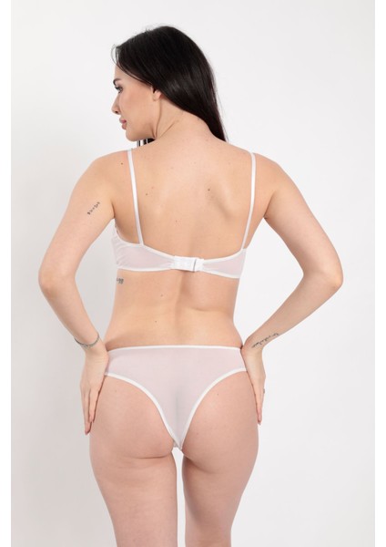 Beyaz Tül Sütyen Takım - 881 fırsatları