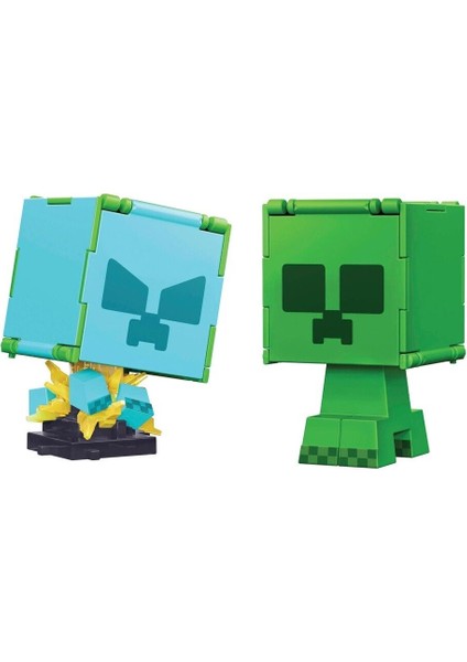 Minecraft Flippin' Figs 2 In 1 - Creeper And Charged Creeper(Creeper ve Değişen Creeper)