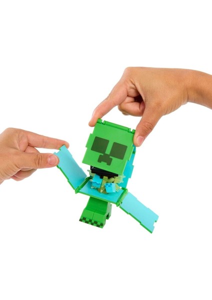 Minecraft Flippin' Figs 2 In 1 - Creeper And Charged Creeper(Creeper ve Değişen Creeper)