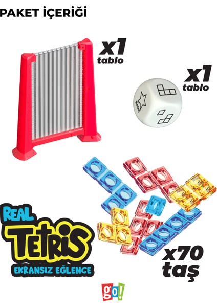 Go Toys Real Tetris Ekransız Aktivite Oyuncağı Eğitici Oyuncak Kutu Oyunu