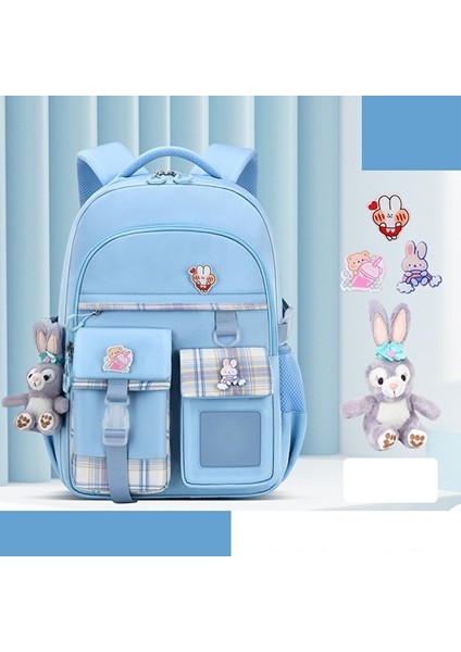 Ruichihu Schoolbag Ilkokul Kız 1-3-6-9 Sınıf Okul Çantası Çocuk Sırt Çantası Yükü Azaltmak ve Omurgayı Korumak Için (Yurt Dışından)