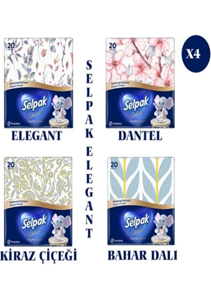 Desenli Peçete 4lü