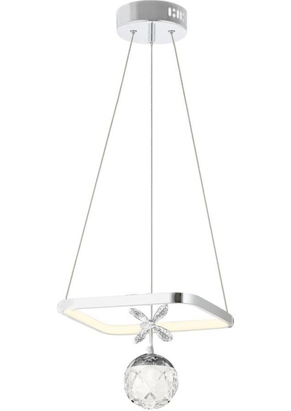 2502-1 Krom LED Avize(Beyaz Işık -Sarı Işık - Gün Işığı)