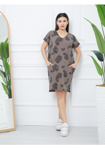 Kadın Kısa Kollu Oversize Elbise
