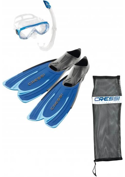 Agua - Onda - Mexico Palet Maske Şnorkel Set Blue-No:43-44