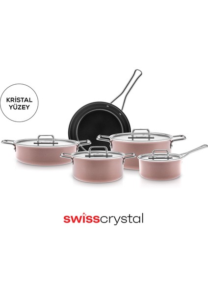 Swiss Crystal Mastermaid 9 Parça Tencere Set Bronzy