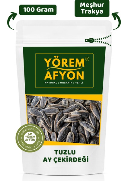 Yörem Afyon Meşhur Trakya Kavrulmuş Tuzlu Ay Çekirdeği Jumbo Boy | 100GR.