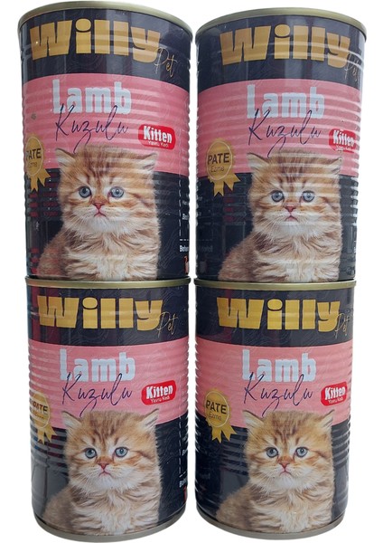 Willy Pet Lamb Kuzulu 400GR. Pate Ezme X4 Adet