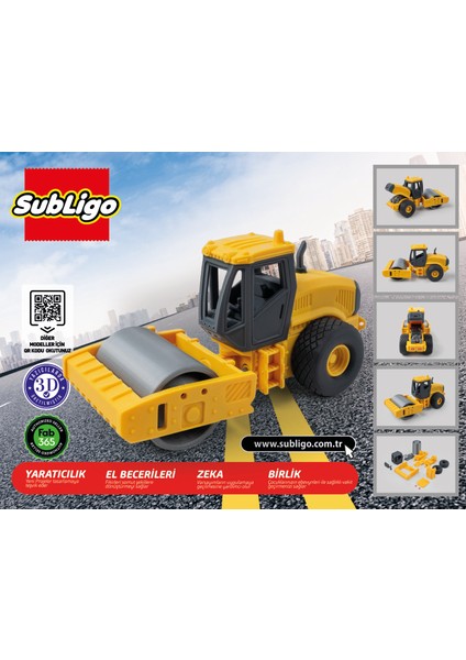 Iş Makinelerı Serisi Yol Silindiri Model Oyuncak