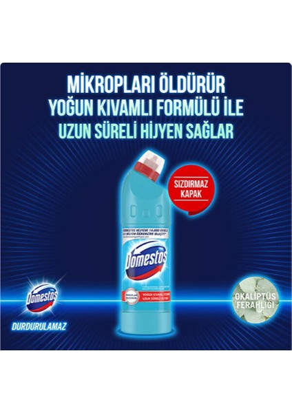 Çamaşır Suyu Yoğun Kıvamlı Formül Okaliptüs Ferahlığı Uzun Süreli Hijyen 750 ml