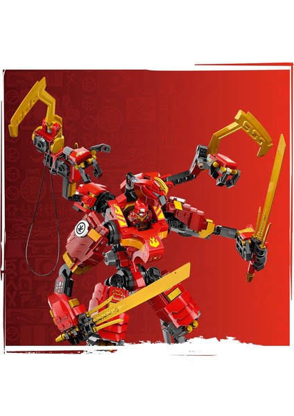 NINJAGO® Kai’nin Ninja Tırmanma Robotu 71812 - 9 Yaş ve Üzeri Çocuklar için 4 Ninja Minifigürü İçeren Yaratıcı Oyuncak Yapım Seti (623 Parça)