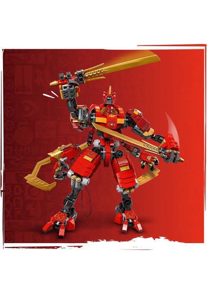 NINJAGO® Kai’nin Ninja Tırmanma Robotu 71812 - 9 Yaş ve Üzeri Çocuklar için 4 Ninja Minifigürü İçeren Yaratıcı Oyuncak Yapım Seti (623 Parça)