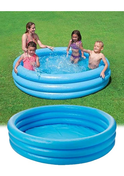 Kristal Mavi Şişme Çocuk Havuzu Intex 168X38 cm Ih 58446
