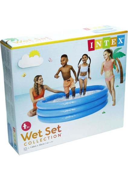Kristal Mavi Şişme Çocuk Havuzu Intex 168X38 cm Ih 58446 indirimleri
