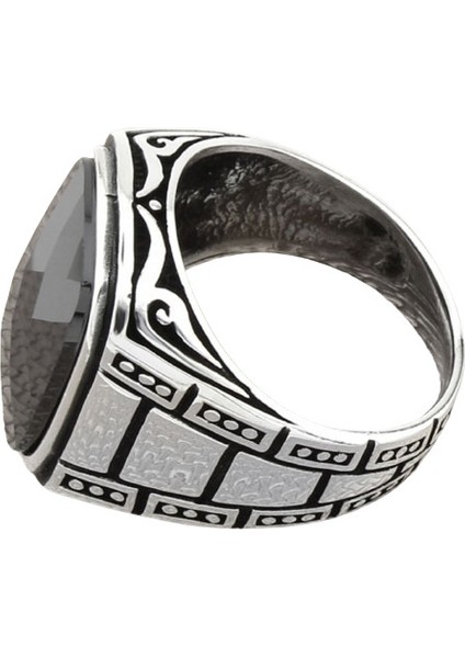 Erkek Yüzük Gümüş 925 Ayar Zirkon Taşlı fiyatları