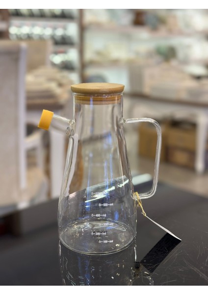 Bambu Kapaklı 900 ml Yağdanlık A300