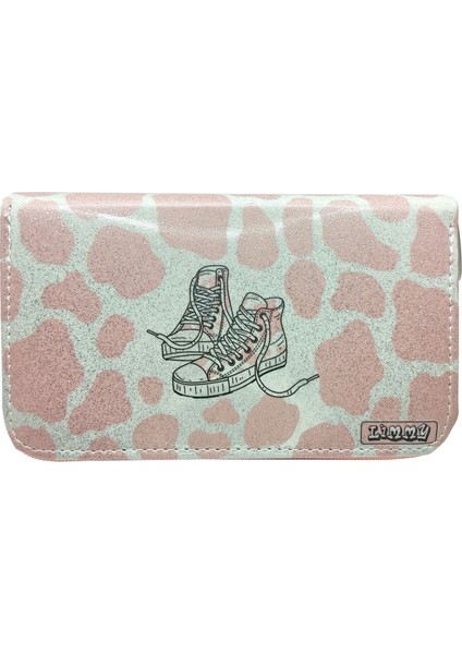 Simli Işıltılı Inek Kalem Kutusu Vegan Deri Kalemkutu Üç Bölmeli Kalemlik Nude Pudra modelleri