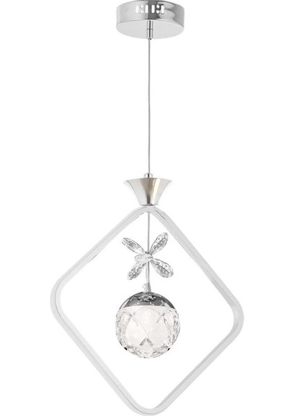 2550-1 Krom LED Avize(Beyaz Işık -Sarı Işık - Gün Işığı)