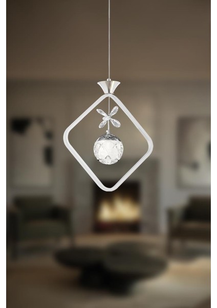 2550-1 Krom LED Avize(Beyaz Işık -Sarı Işık - Gün Işığı) fiyatları