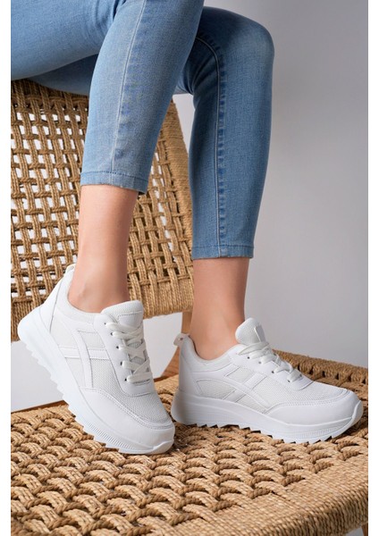 Kadın Vizon Sneakers Spor Ayakkabı