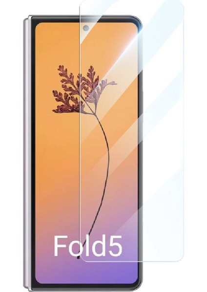 Samsung Galaxy Z Fold 5 5g ile Uyumlu Kavisli Ekranı Tam Kaplayan Kırılmaz Cam Ekran Koruyucu