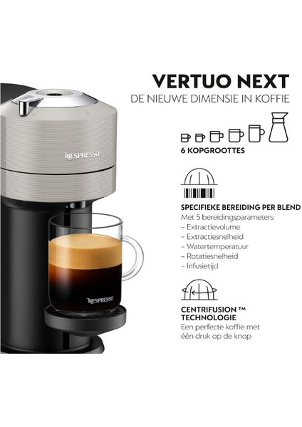 Vertuo Next Krups XN910B10 Açık Gri Kapsül Kahve Makinesi