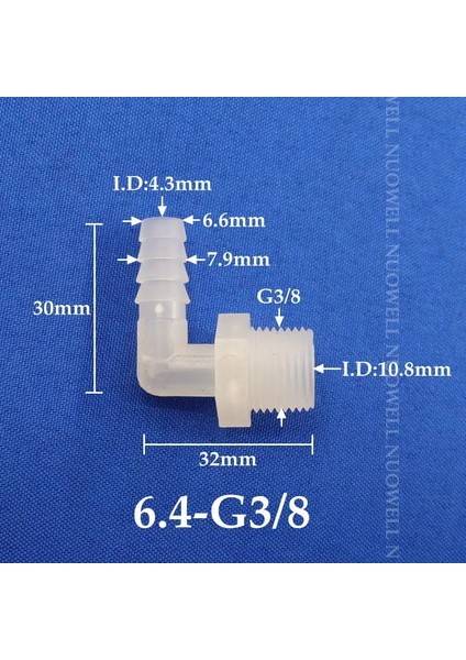 G3I8-6.4 Stili 50 Parça 200 ~ 5 Adet G~ Pp Dikenli Dirsek Konnektörleri Akvaryum Balık Tankı Boru Ek Parçaları Hava Pompası Havalandırıcı Hortum Konnektörü (Yurt Dışından)