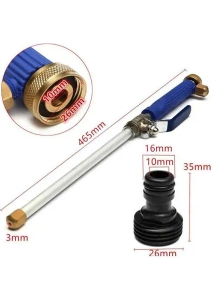 Siyah Stil Mintiml Araba Yüksek Basınçlı Su Tabancası Sulama Sprey Yağmurlama Temizleme Aracı 46CM Jet Bahçe Yıkayıcı Hortum Değnek Meme Püskürtücü (Yurt Dışından) fırsatları