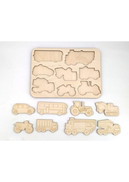 Araçlar Boyama Puzzle
