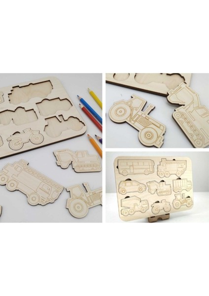 Araçlar Boyama Puzzle