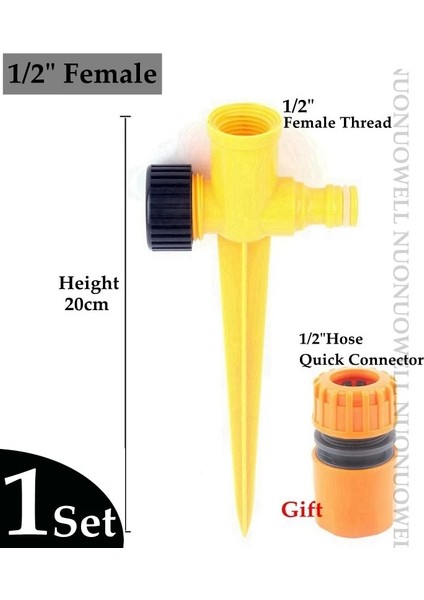 1l2 Kadın Y Stili 20CHREAD Bahçe Çim Sulama Sprinkler Taban Nozulları Spike Support Döner Darbeli Sprinkler Çubuk Zemin Kazığı (Yurt Dışından)