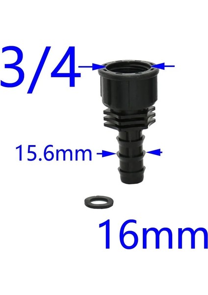 3ı4 - 16 Stili DN15 DN20 Hortum Bağlantısı - Dişi Konnektör Dikenli Plastik Hortum Bağlantısı Mikro Sulama Adaptörü (Yurt Dışından)