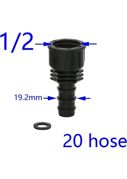 3ı4 - 16 Stili DN15 DN20 Hortum Bağlantısı - Dişi Konnektör Dikenli Plastik Hortum Bağlantısı Mikro Sulama Adaptörü (Yurt Dışından)