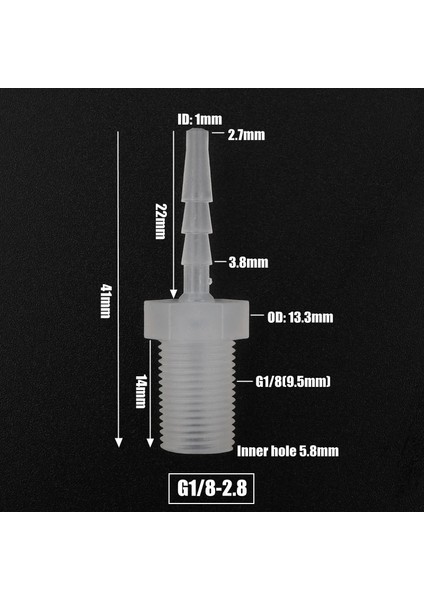 G1I8-2.8 Stili 5 Adet 200 ~ 5 Adet G Gınch Konu 2.8 ~ 12MM Gıda Sınıfı Pp Konnektörler Akvaryum Balık Tankı Hava Pompası Havalandırıcı Hortum Bağlantı Parçaları (Yurt Dışından)