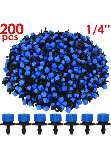 KSL01-KIT189-200 Stili Pcs Ayarlanabilir Sulama Buğulanma Damlatıcı Yağmurlama Başlığı Mikro Akış Damlama Başlığı Bahçe Sulama Aracı Çim Sera (Yurt Dışından)