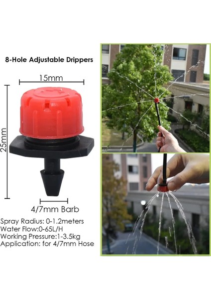 KSL01-KIT189-200 Stili Pcs Ayarlanabilir Sulama Buğulanma Damlatıcı Yağmurlama Başlığı Mikro Akış Damlama Başlığı Bahçe Sulama Aracı Çim Sera (Yurt Dışından) modelleri